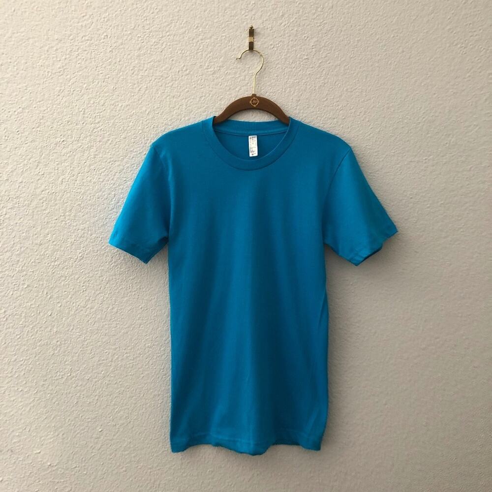 American Apparel Blue Unisex Tee T-shirt Top NWOT